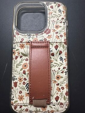 iPhone 14 max case with strap and pocket for money and/or cards